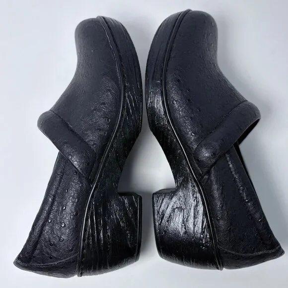 B.O.C. BORN NADIYYA Women's Black Ostrich Print Comfort Clog US 8M Boho, Casual - Picture 8 of 11